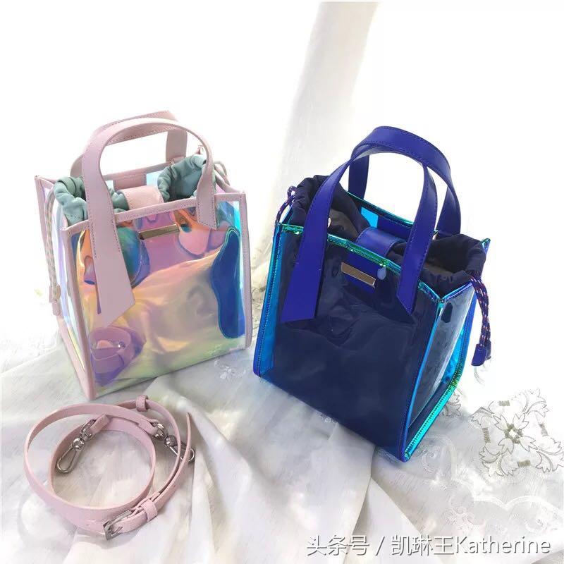 女生行李手提袋最近流行款,特别火的塑料袋包包
