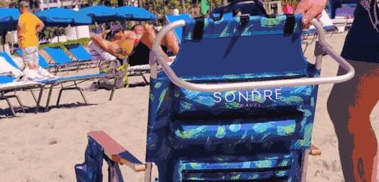 可以变成躺椅的椅子,能在沙滩上坐的折叠椅