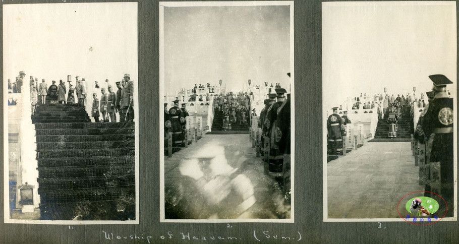 老照片1913年袁世凯天坛祭天,袁世凯祭天大典照片