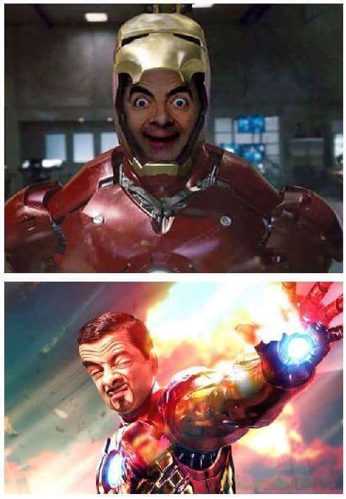 PS大神疯玩豆豆先生万用表情,变身各种知名角色笑果十足