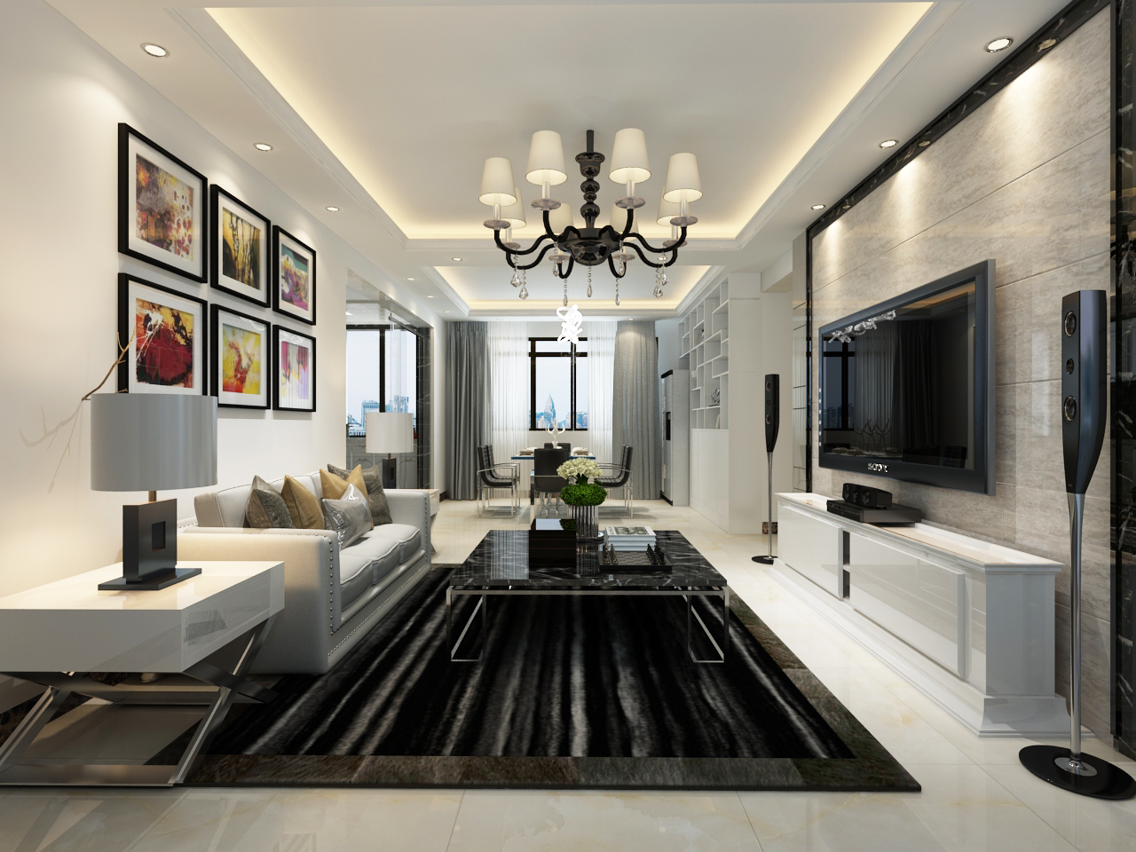 装修案例大全简单干净90平,装修案例217平米现代简约装修风格