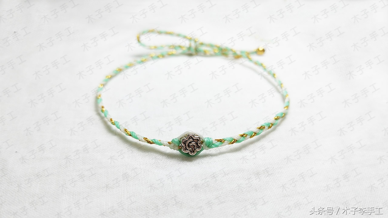 一根绳子编三股辫手链,三分钟学会一款手链