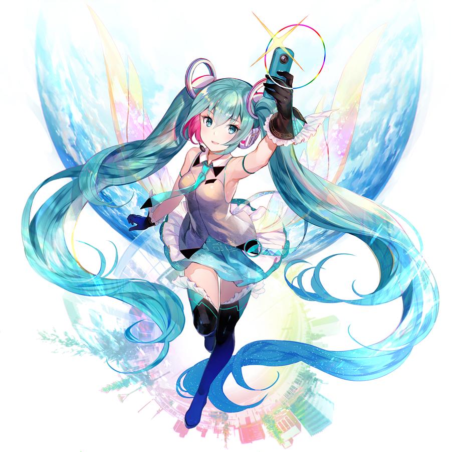 初音未来赛博朋克风cos,初音未来cos拿录取通知书