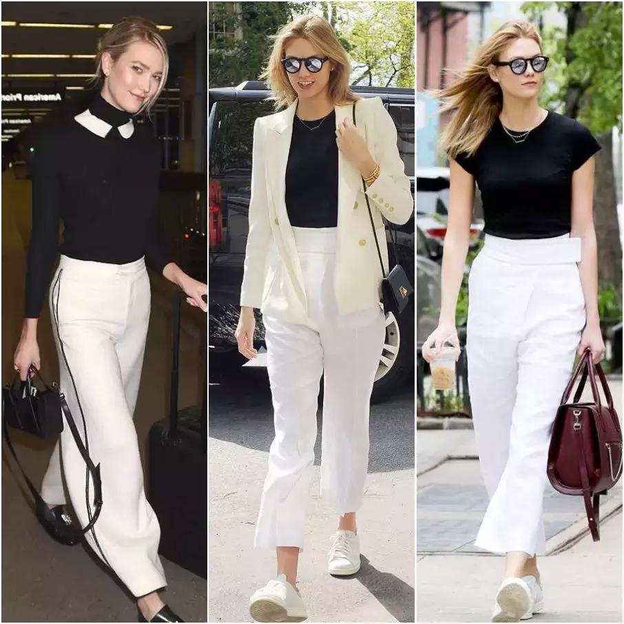 显瘦阔腿裤百搭秋季,最好穿的白色显瘦阔腿裤