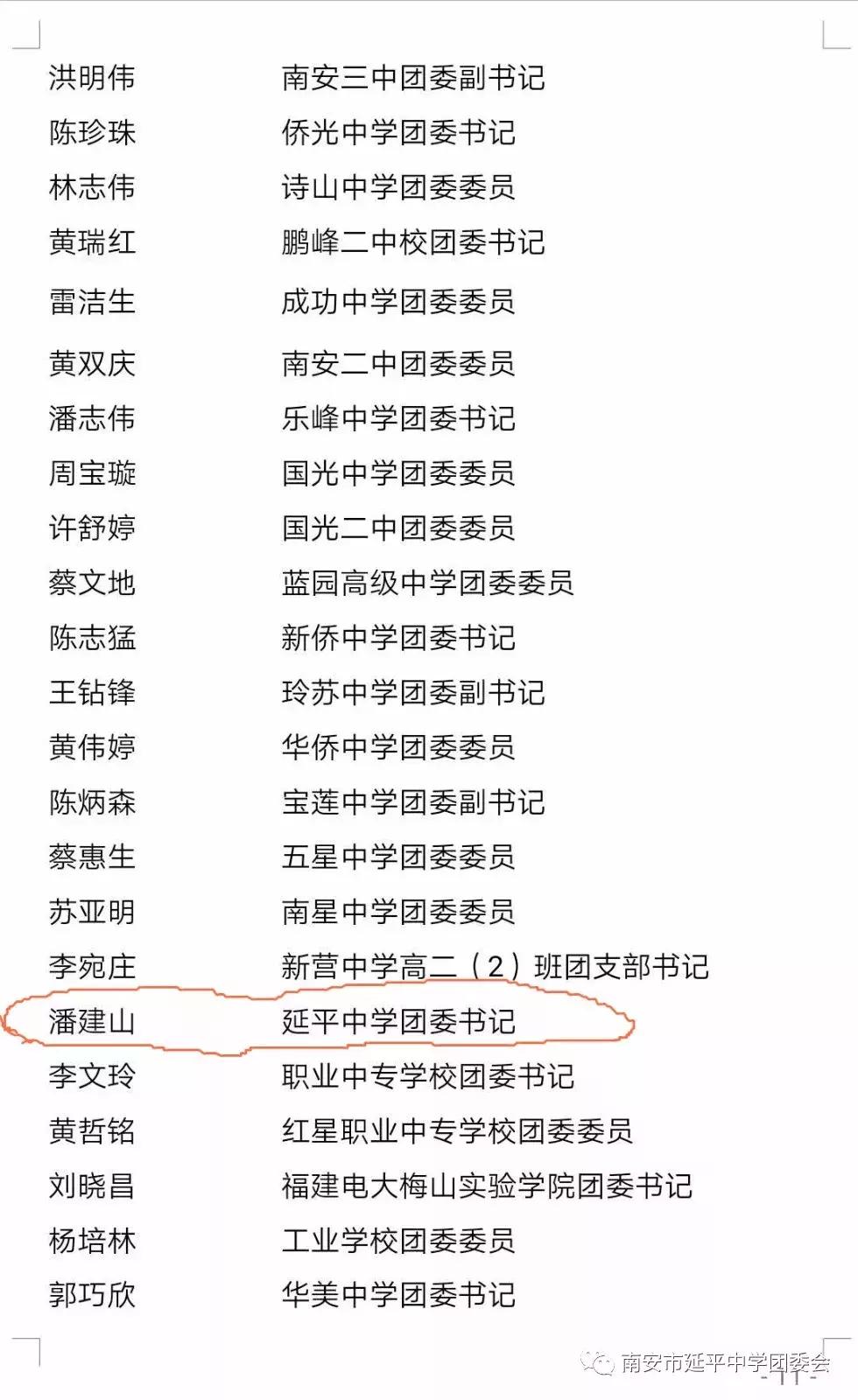 「喜报」祝贺！延平中学团委荣获“泉州市五四红旗团委”称号