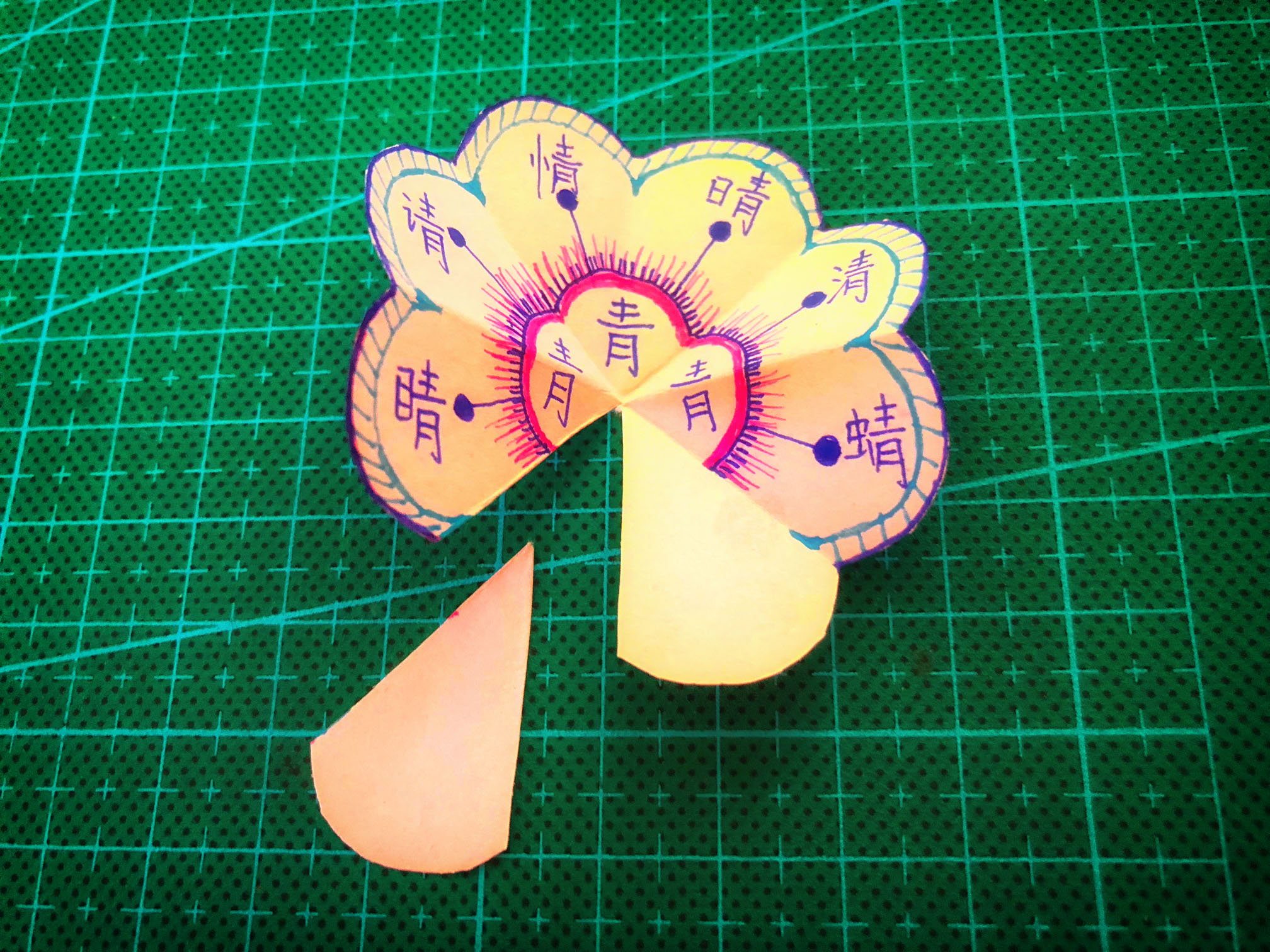 贺卡立体精美创意,教室一角立体贺卡