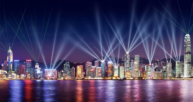 香港维多利亚港夜景高清壁纸,美丽的香港维多利亚港旅游视频