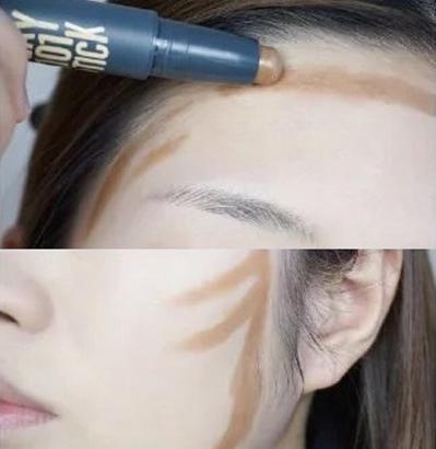 薇润姿双头高光修容棒,双头修容棒的使用步骤