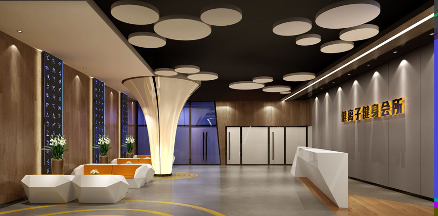 健身房体能区设计效果图大全集,健身房游泳池设计效果图