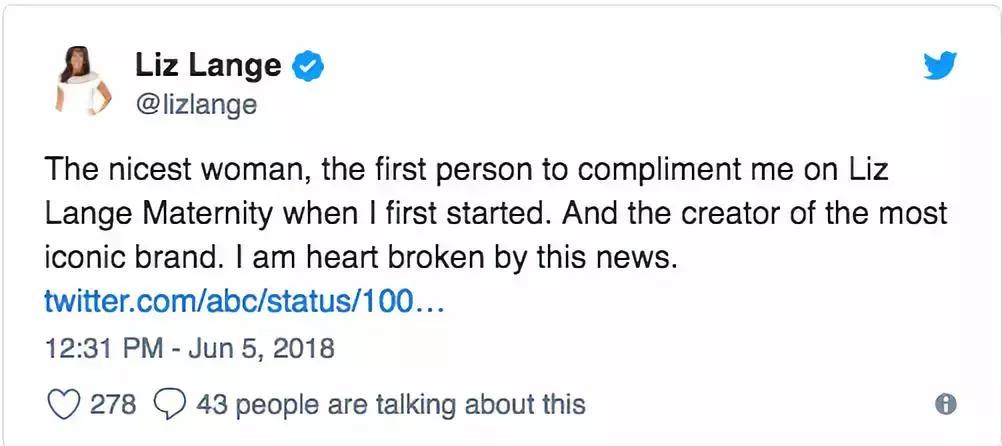 设计师KateSpade在纽约自缢自杀，川普女儿希拉里女儿纷纷悼念