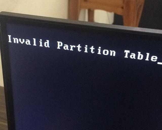 invalidpartitiontable怎么解决,电脑启动invalidpartitiontable