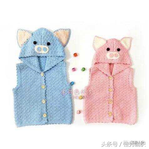 钩婴儿背心双色,0-6个月婴儿背心钩织教程