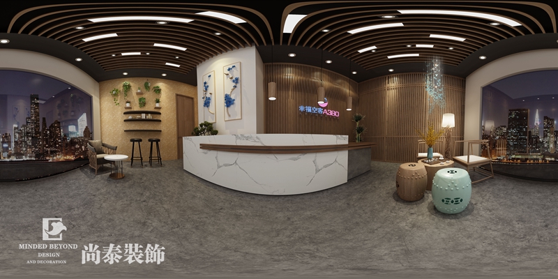 小型美容会所复古法式设计,轻奢美容会所二层楼设计