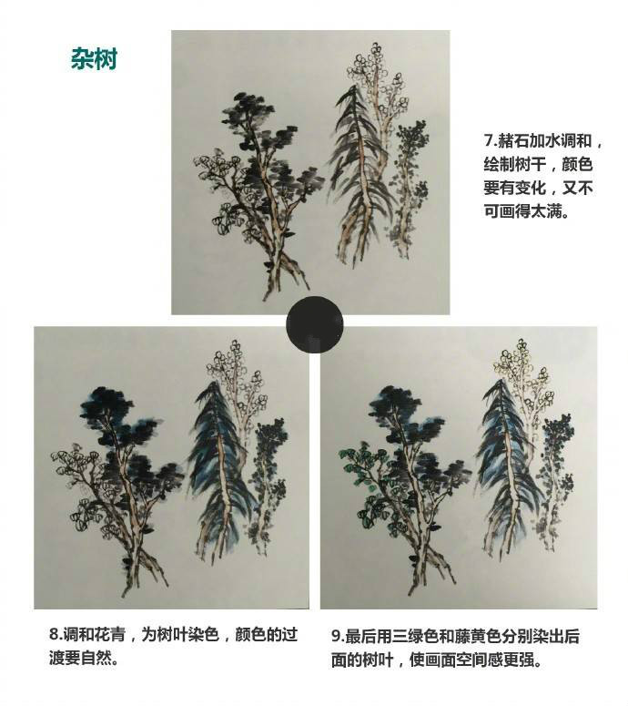 零基础学国画树干的画法视频,零基础画树教程