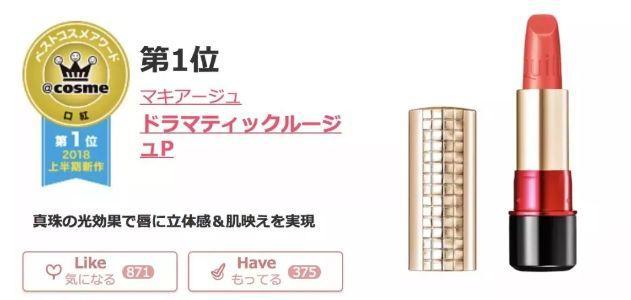 2022上半年日本cosme大赏东京新青年,2018日本cosme美容大赏榜单