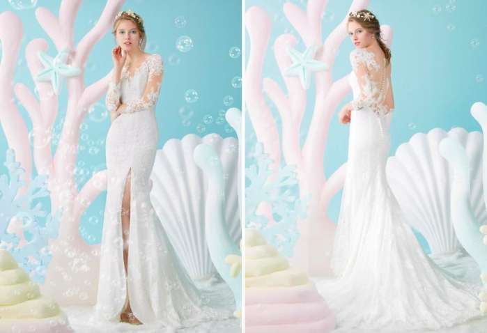 穿上它一定是最美新娘！梦幻小美人鱼婚纱，看到这系列真的想嫁了