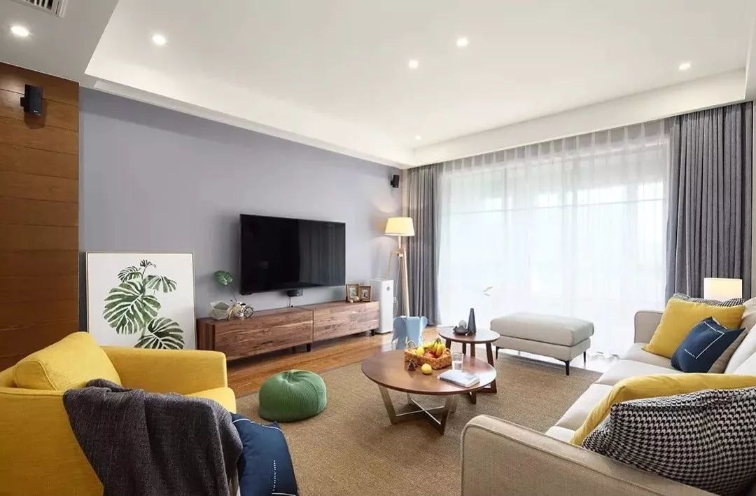 电视背景墙茶几电视柜搭配,现代简约客厅沙发茶几电视柜搭配