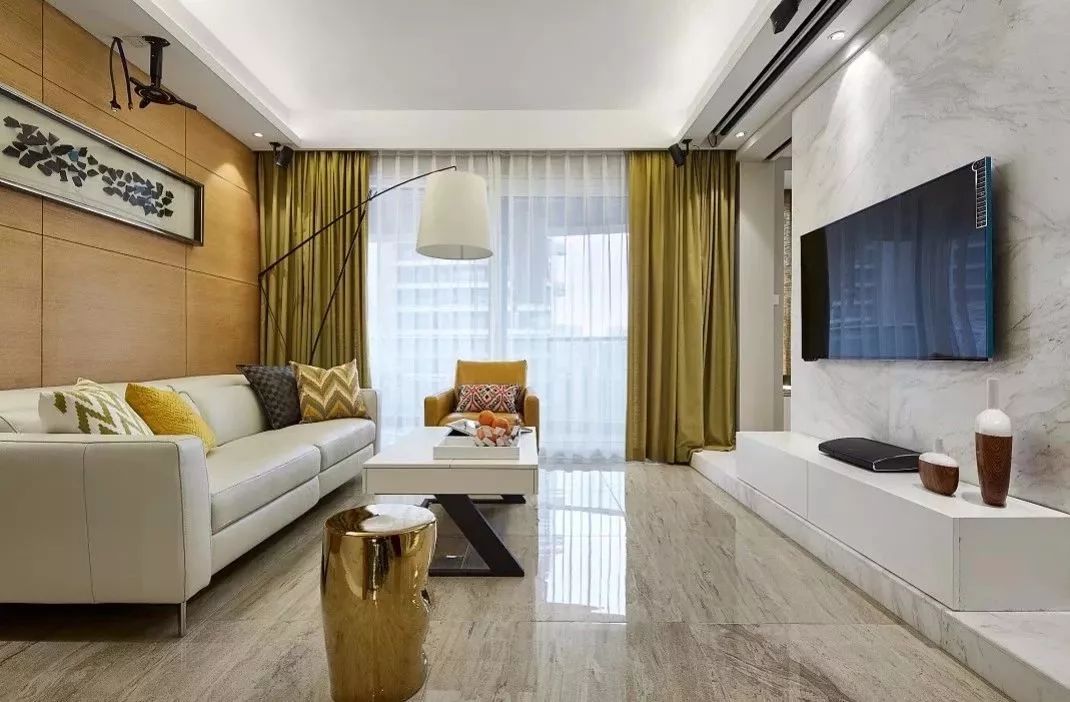 电视背景墙茶几电视柜搭配,现代简约客厅沙发茶几电视柜搭配