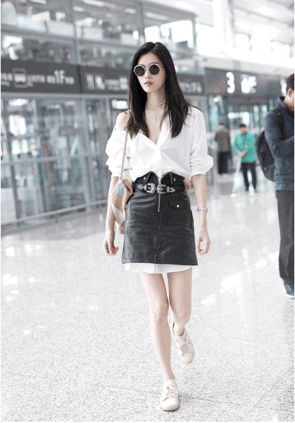 奚梦瑶机场视频,奚梦瑶露脐装照