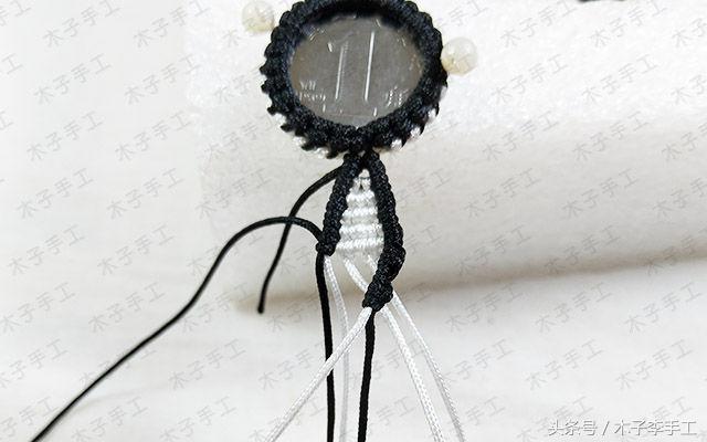 编织硬币小猫挂件,硬币挂件编织教程猫头