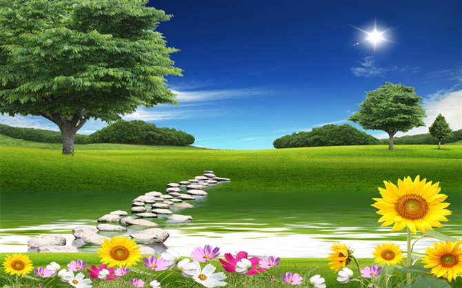 古诗词名句春夏秋冬山水,描写山水日月的古诗句有哪些