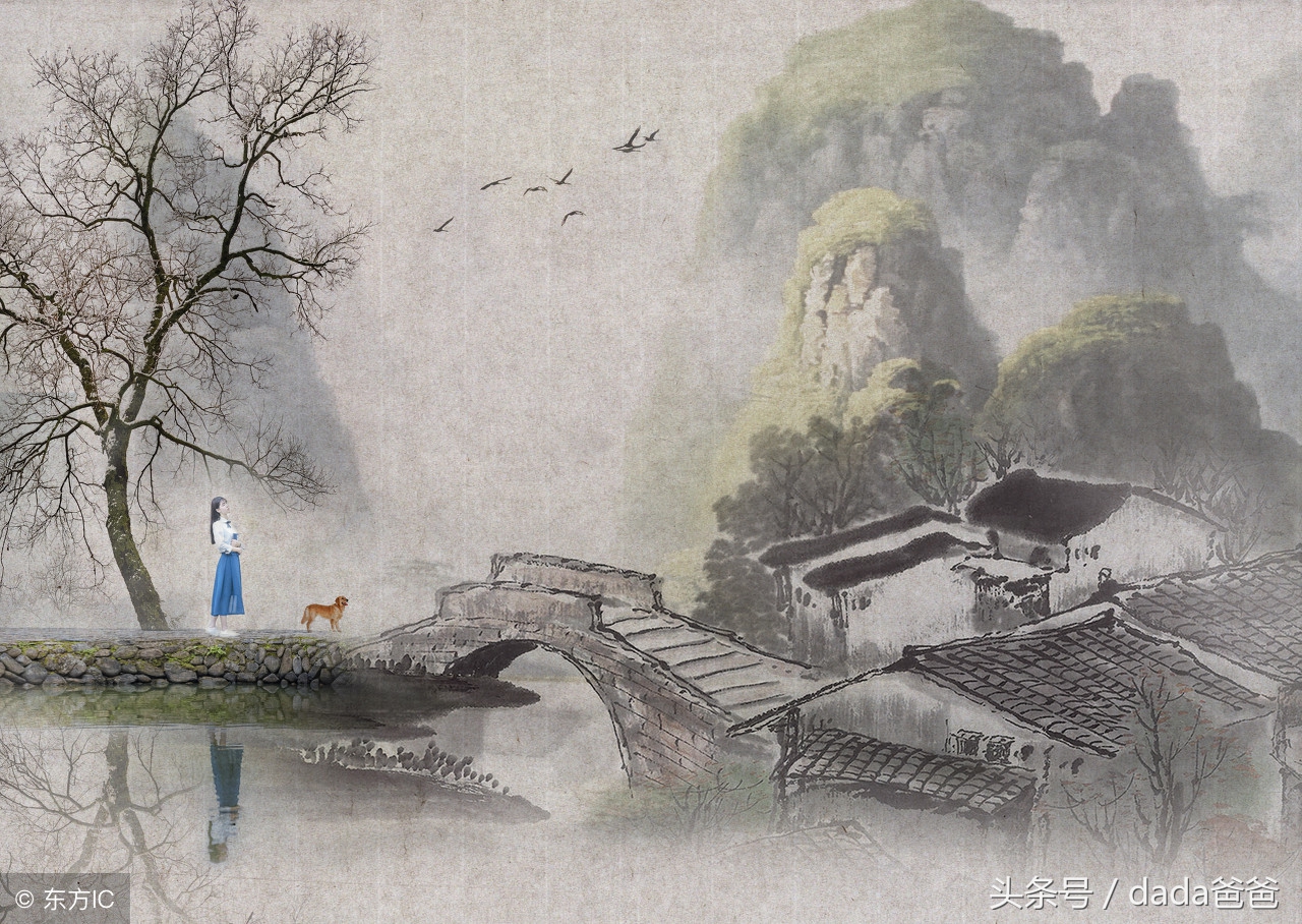 40首古诗词配绝美国画,古诗词意境国画