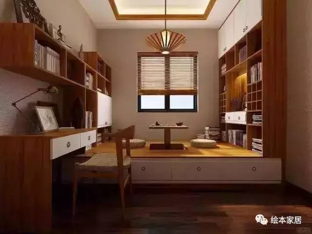 2平米独立小书房榻榻米,细长小书房想做成榻榻米