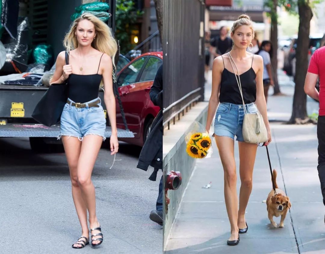 宽松牛仔短裤怎么穿才不显腿短,最适合自己的牛仔短裤