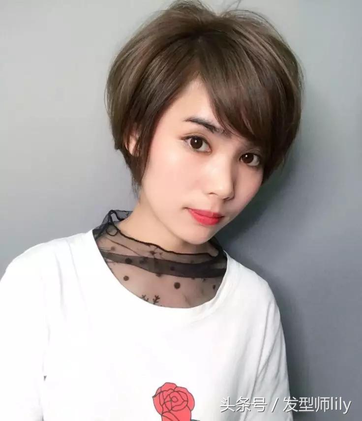 五款短发烫型,超酷圆脸烫的短发