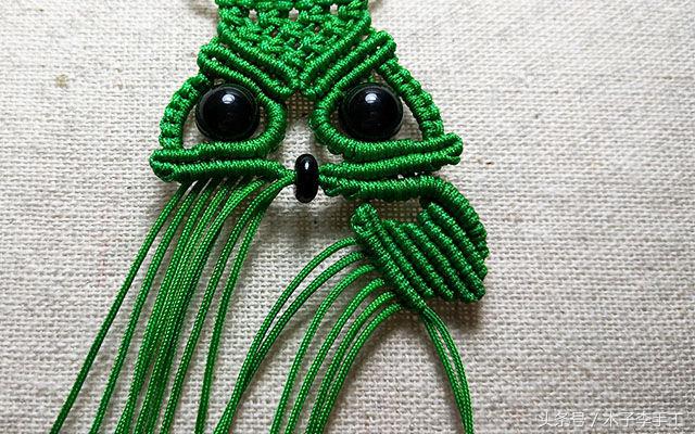 猫头鹰帽子编织图解,猫头鹰图案背心编织图解