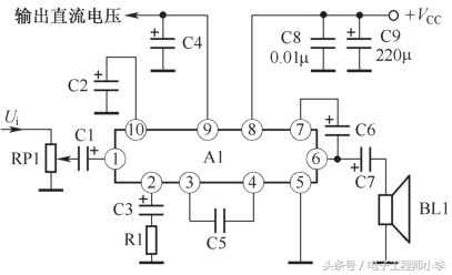 互补对称式otl功率放大器电路图,集成电路lm148功能