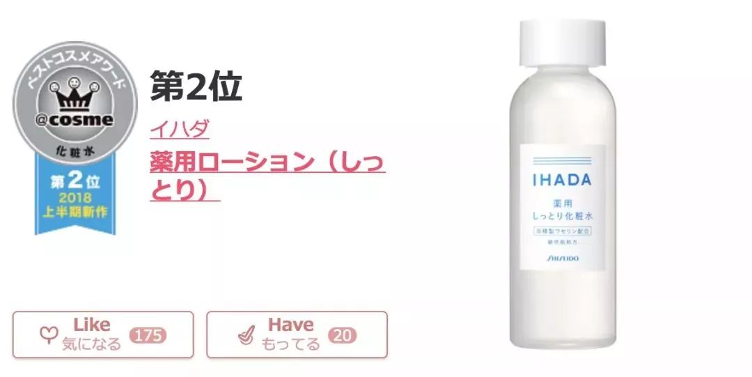 2018cosme大赏完整名单,2020上半年cosme美妆大赏