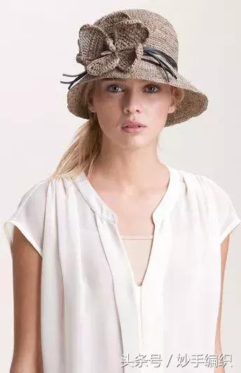 空心线钩太阳帽教程视频,空顶遮阳帽的钩法