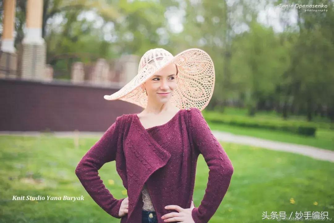 空心线钩太阳帽教程视频,空顶遮阳帽的钩法