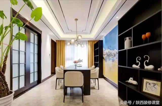 中式无主灯客厅吊顶效果图,80平客厅法式吊顶