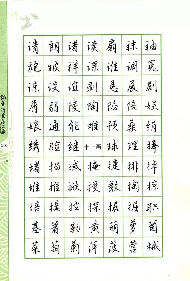 钢笔行书书法欣赏100幅,庞中华钢笔行书字帖常用字