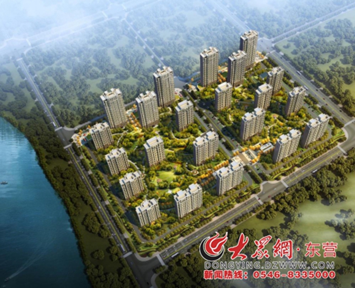 东营东城众成秋月华庭二手房,众成秋月华庭一期鸟瞰图