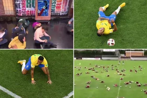 巴西设计师标志,内马尔假摔搞笑动态图