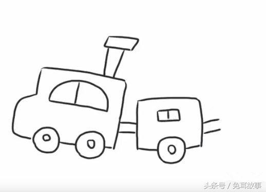 幼儿简笔画入门教学交通工具,儿童简笔画入门初学技巧汽车