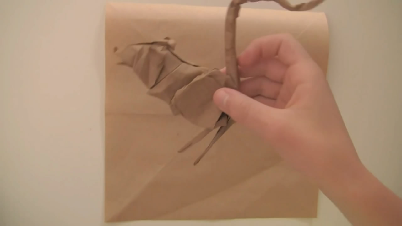 简单的折纸袋鼠,手工折纸简单袋鼠