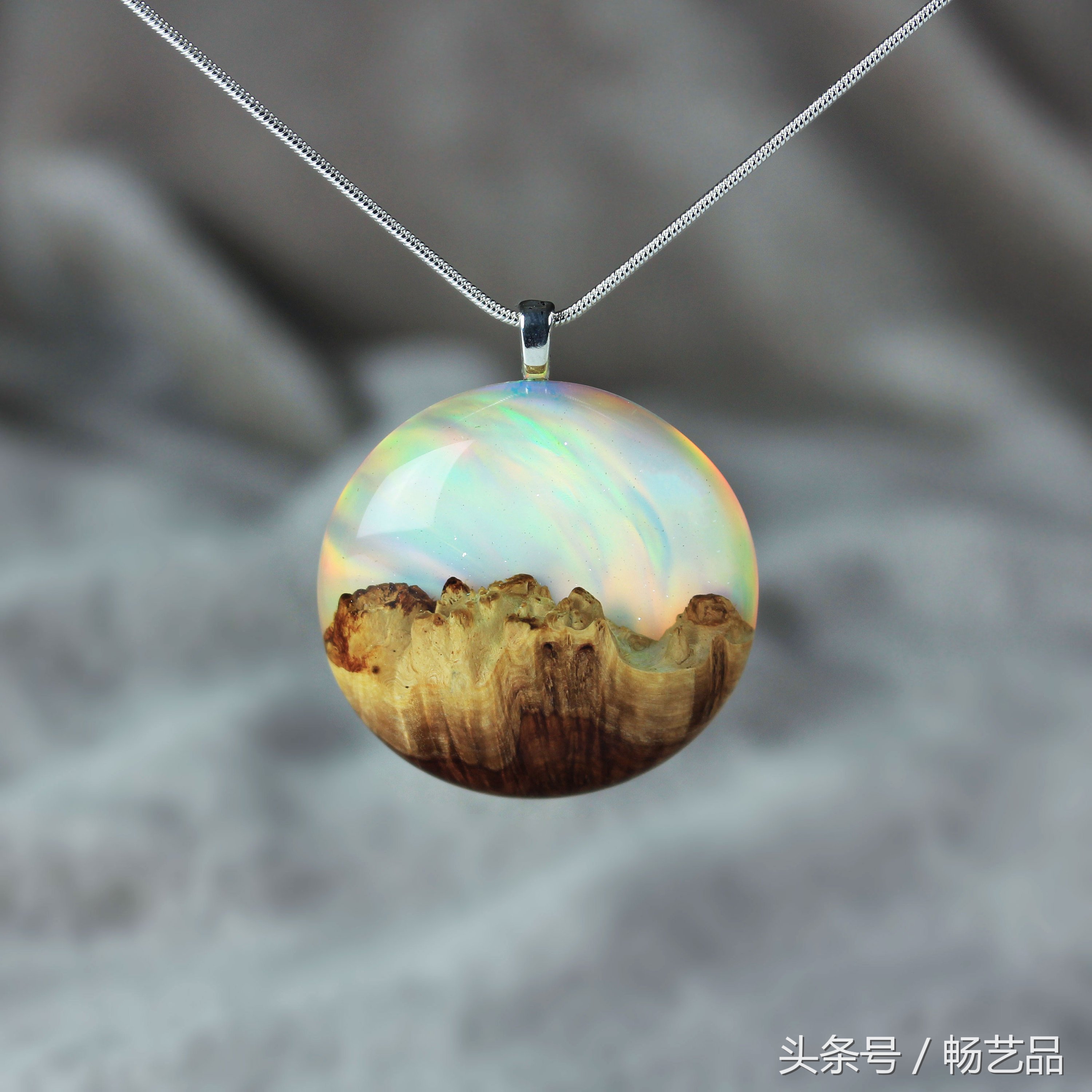 手工水晶吊坠项链图片,手工diy水晶串珠项链教程