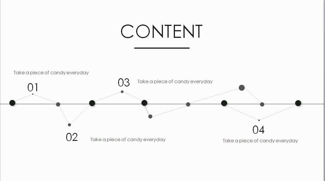 线性ppt模板免费,极简蓝色通用ppt模板