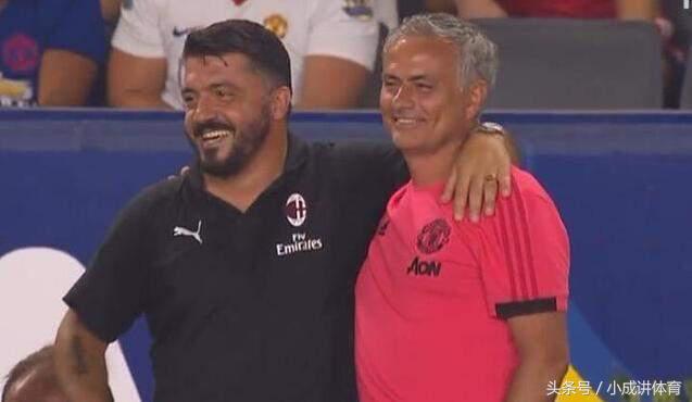 加图索回应穆里尼奥,穆里尼奥和加图索握手