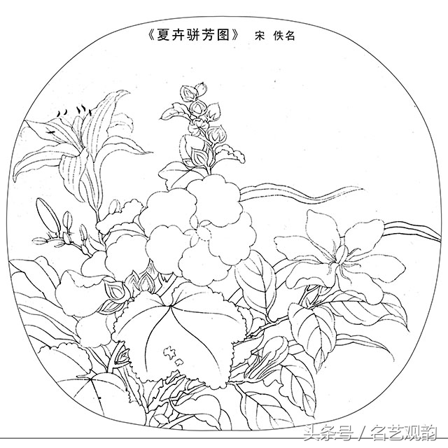 宋画工笔画底稿图文,宋画工笔白描最好的学习素材