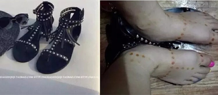 1400元凉鞋掉色脚上染出鞋这些人的脚丫比她还惨