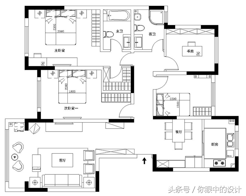 惠济区民安北郡户型图,郑州民安北郡160平四室