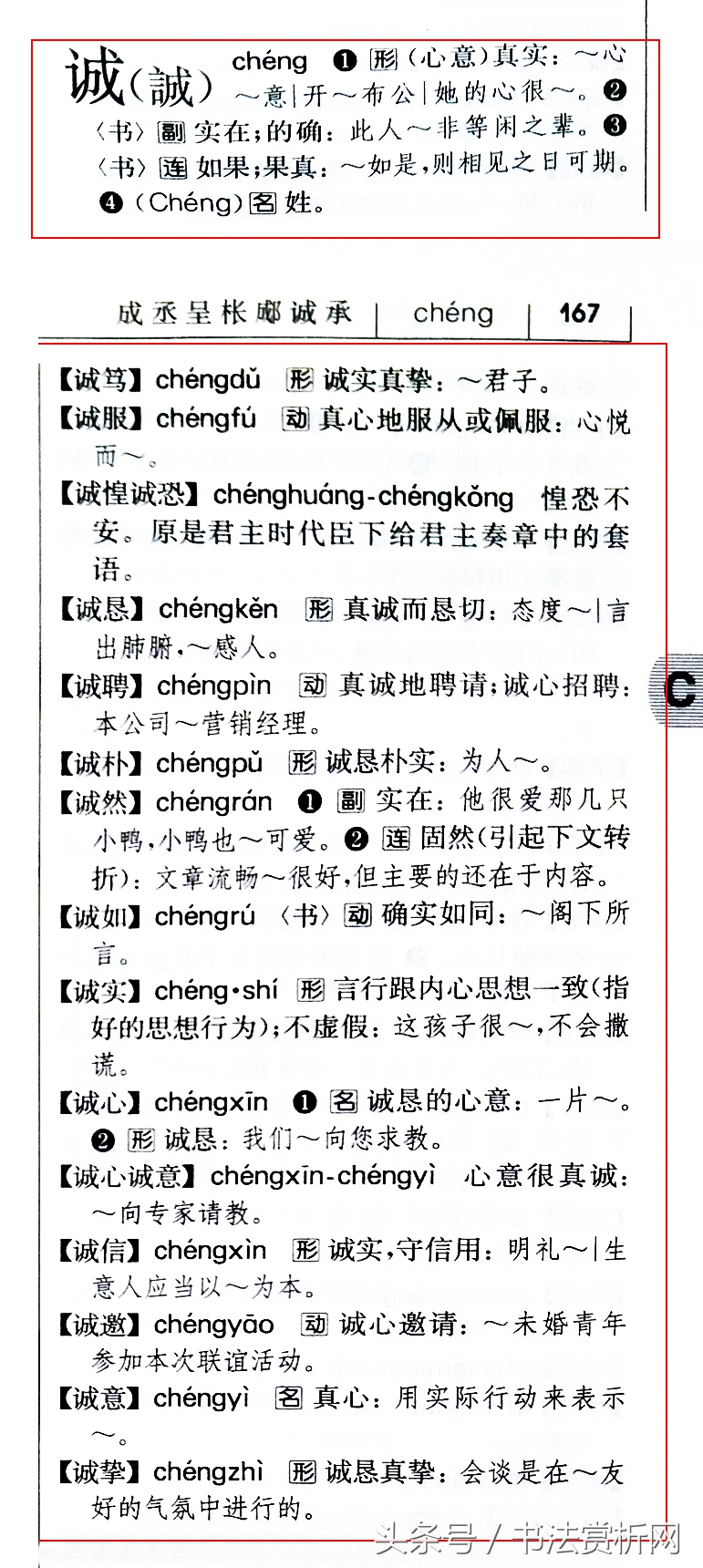 诚字硬笔书法练字,诚字的硬笔书法练习