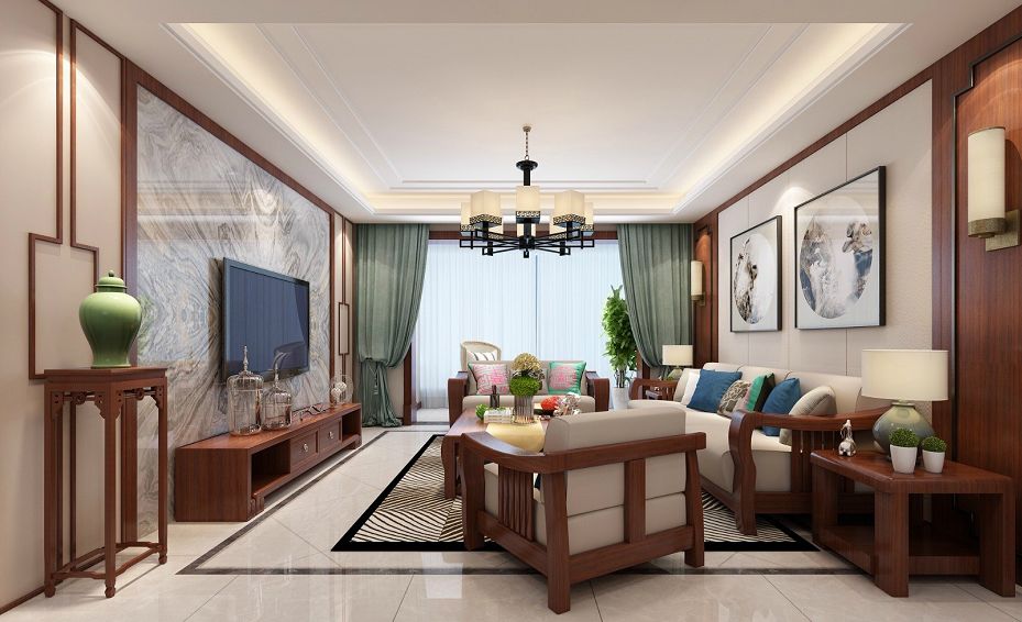 60平米小户型装修新中式风格的,88平米新风格装修