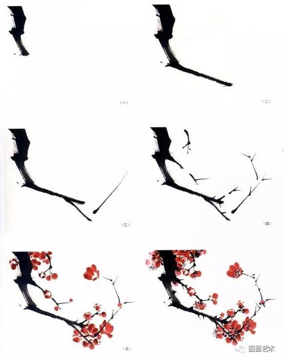 转画教学,中国画零基础入门画梅花