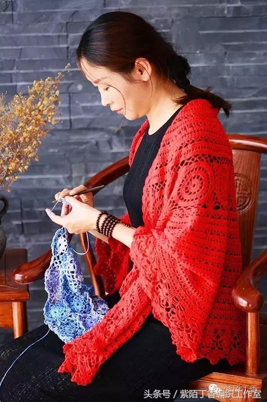 月神披肩紫陌丁香高清图解,紫陌丁香大披肩